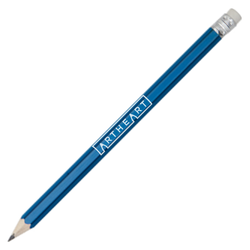 Crayon personnalisé hexagonal avec gomme - Juliette