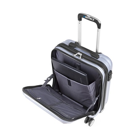 Chariot d'affaires argenté avec serrure TSA et poche rembourrée pour ordinateur portable - Mareuil-sur-Lay-Dissais