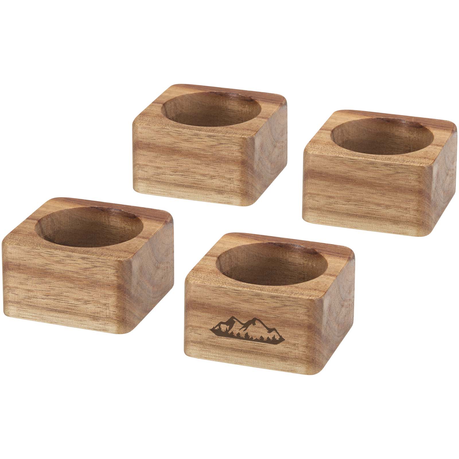 Ronds de serviette Napora en bois d'acacia