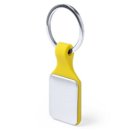 Porte-clés en silicone avec plaque métallique - Chaspinhac - Zaprinta France