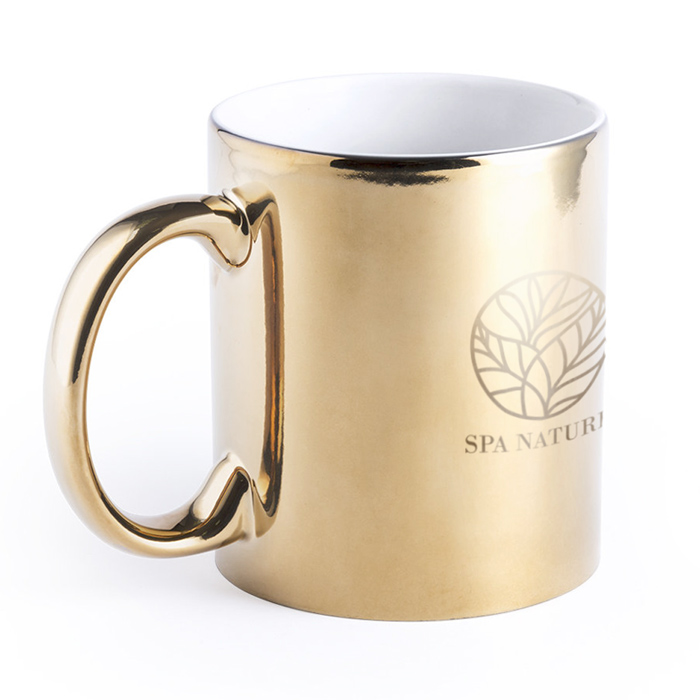 Mug personnalisé or ou argent 350ml - Marjory