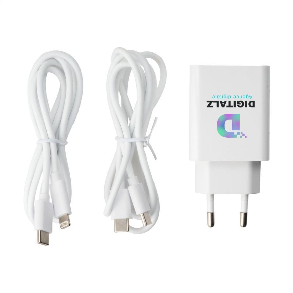 Ensemble de Charge Écologique 2-en-1 - Bancigny imprimé avec logo