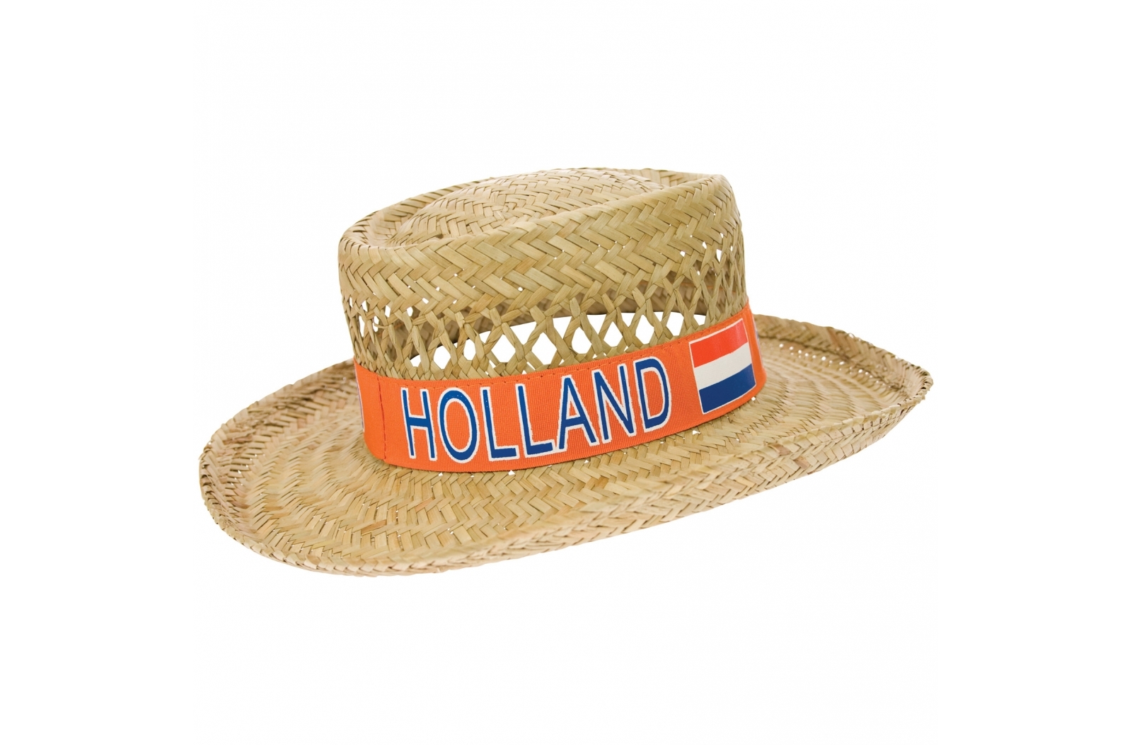 Chapeau de paille hollandais à ruban orange - Auffargis