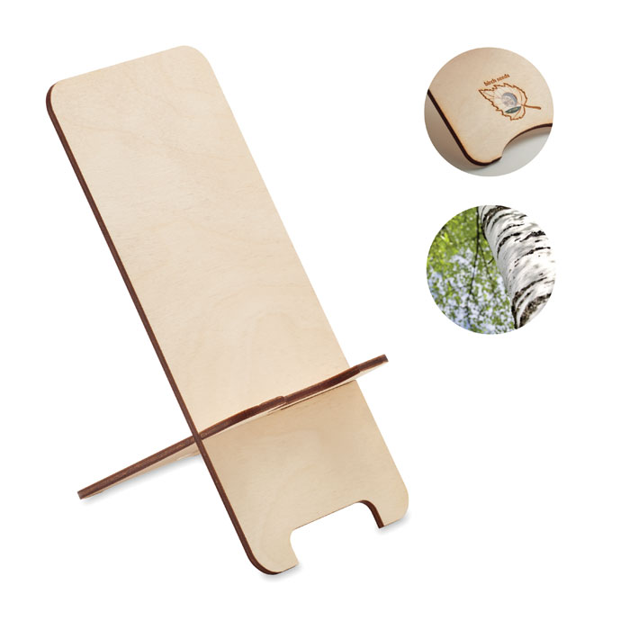 support pour téléphone en bois de bouleau avec kit de graines de pin - Bussière-Poitevine - Zaprinta France