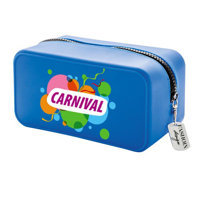 Trousse de toilette personnalisée rectangulaire en silicone facile à nettoyer 19,4 x 10,2 x 10 cm - Arianna - Zaprinta France