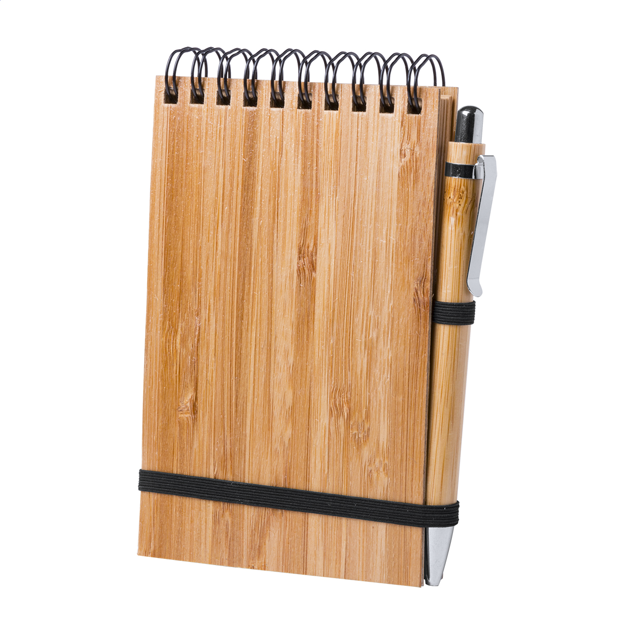 Carnet à spirale Shunan personnalisé en bambou avec stylo en bambou