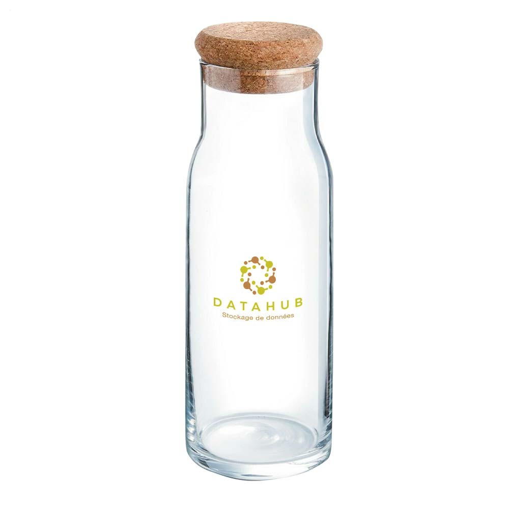 Carafe 1L personnalisée avec bouchon en liège - Kisale