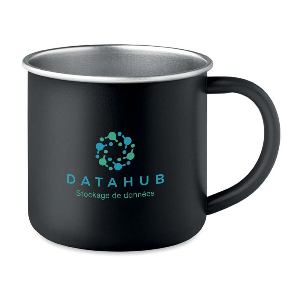 Tasse en acier inoxydable recyclé - Heimsbrunn imprimé avec logo