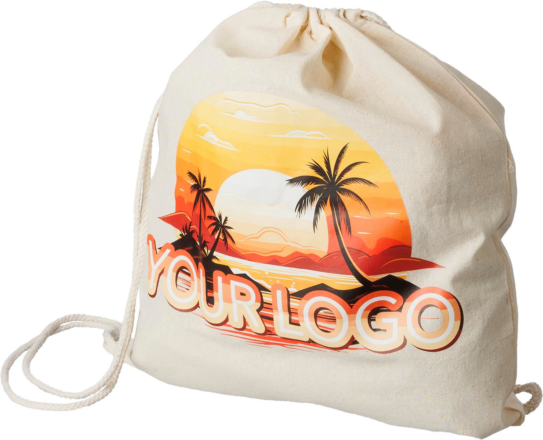 Sac à dos en coton Cordon - Mouxy imprimé avec logo