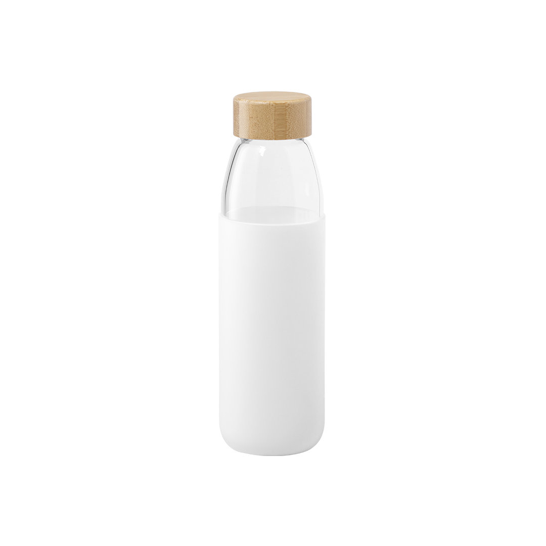 Bouteille en verre & bambou personnalisée - Sandra