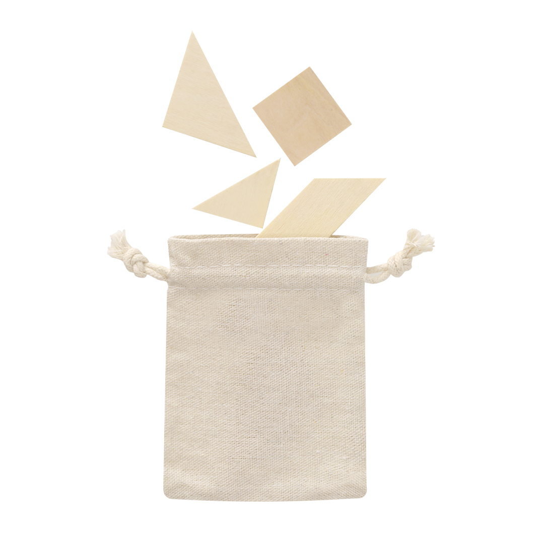 Puzzle en Bois pour Enfants avec Sac en Coton - Coulonces imprimé avec logo