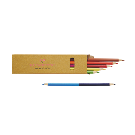 Crayons de couleur duo LOMKY en boîte de papier - Saint-Aubin-le-Dépeint