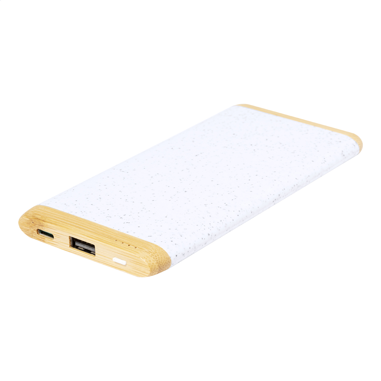 Batterie externe Cereale personnalisée bambou et paille de blé, 5000 mAh