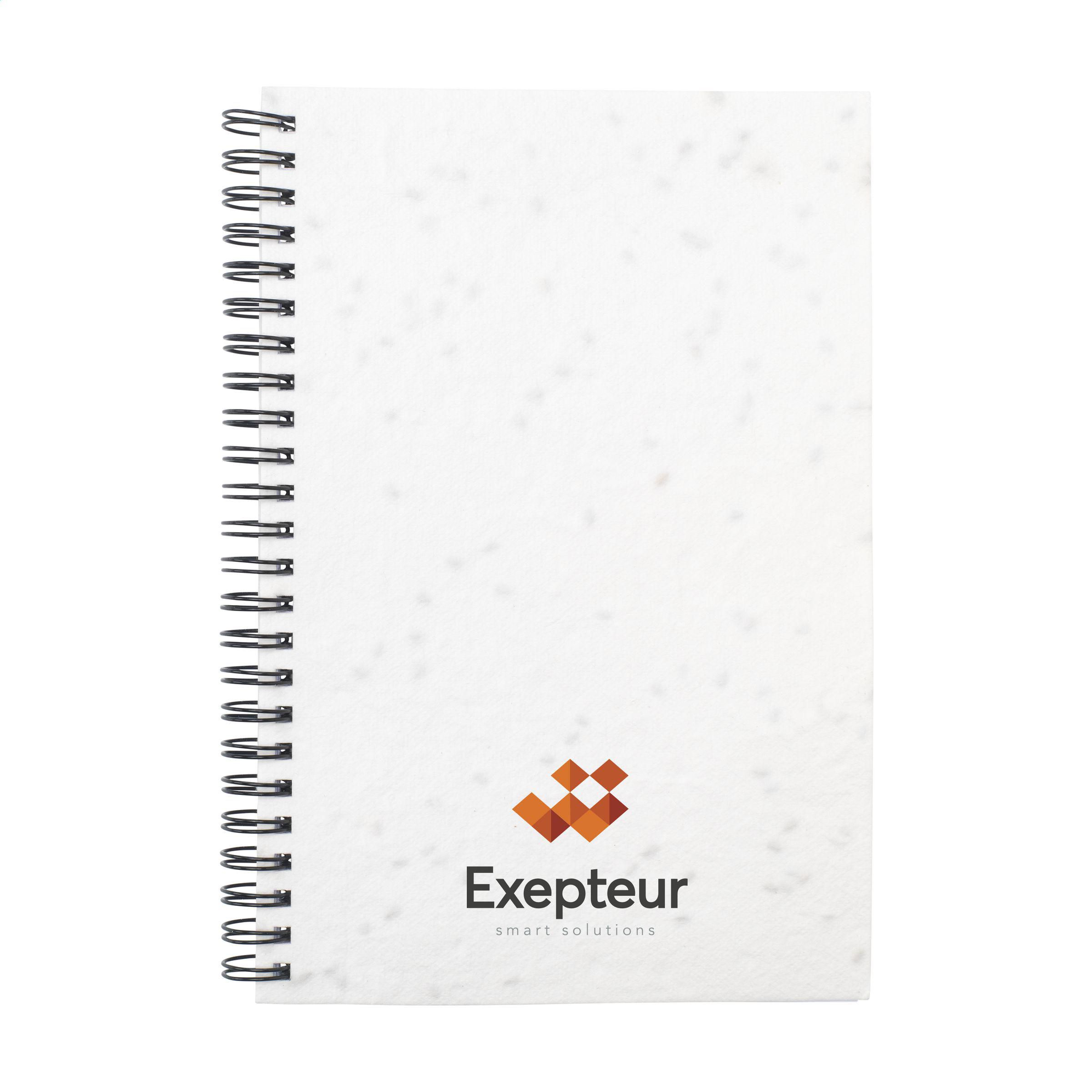 Carnet A5 personnalisé avec couverture en papier ensemencé à planter imprimé avec logo