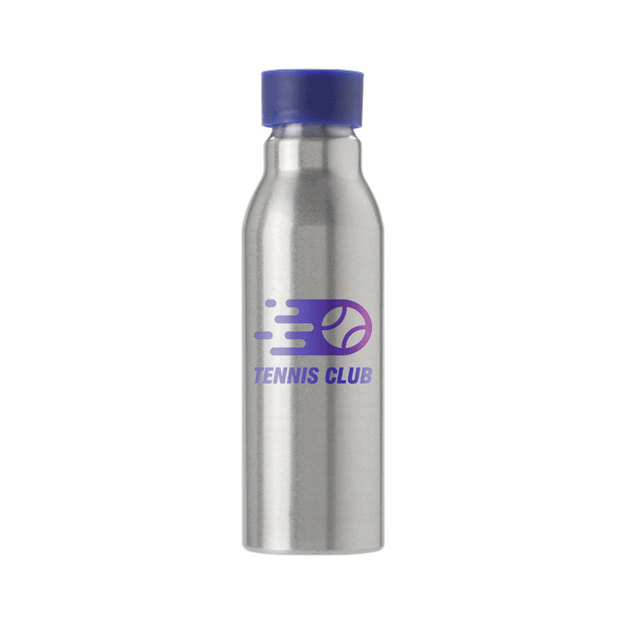 Gourde personnalisée en aluminium avec bouchon silicone 600 ml - Selma