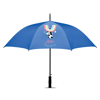 Parapluie droit personnalisé 120 cm intérieur argenté - Élise - Zaprinta France