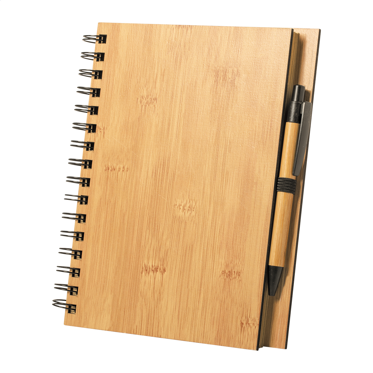 Carnet à spirale A5 Hokoku personnalisé en bambou avec stylo bambou
