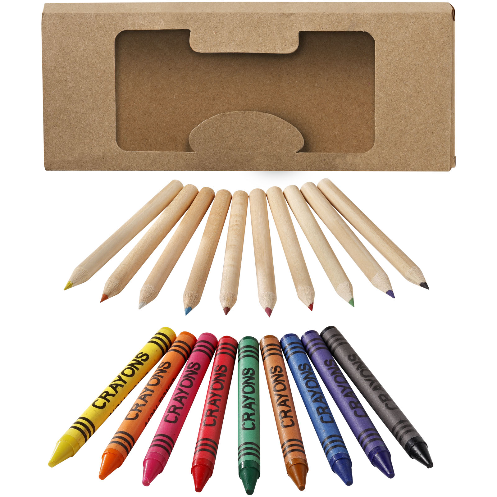 Kit de crayons et crayons gras colorés 19 pièces - Zaprinta France