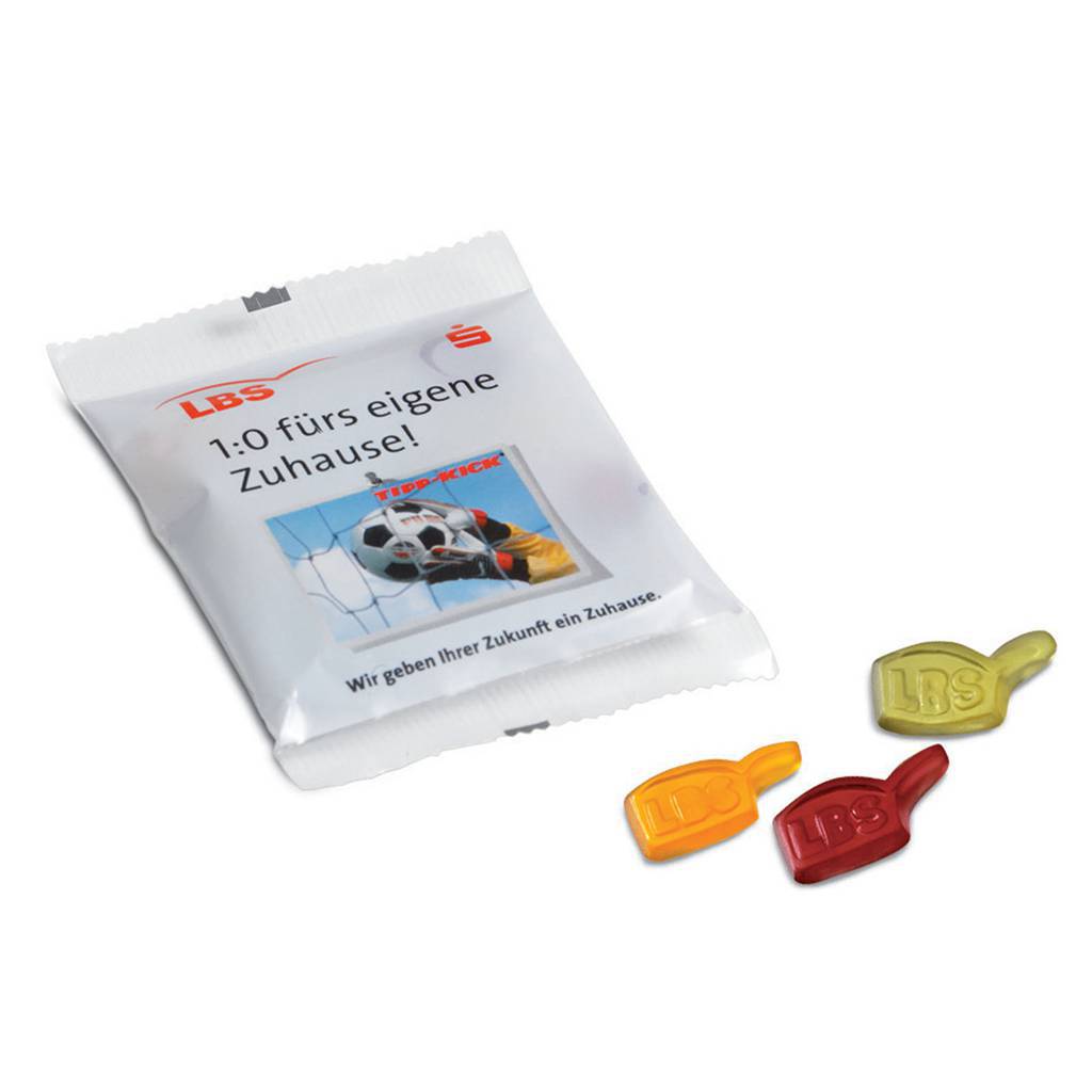 Sachet de bonbons aux fruits, forme personnalisée