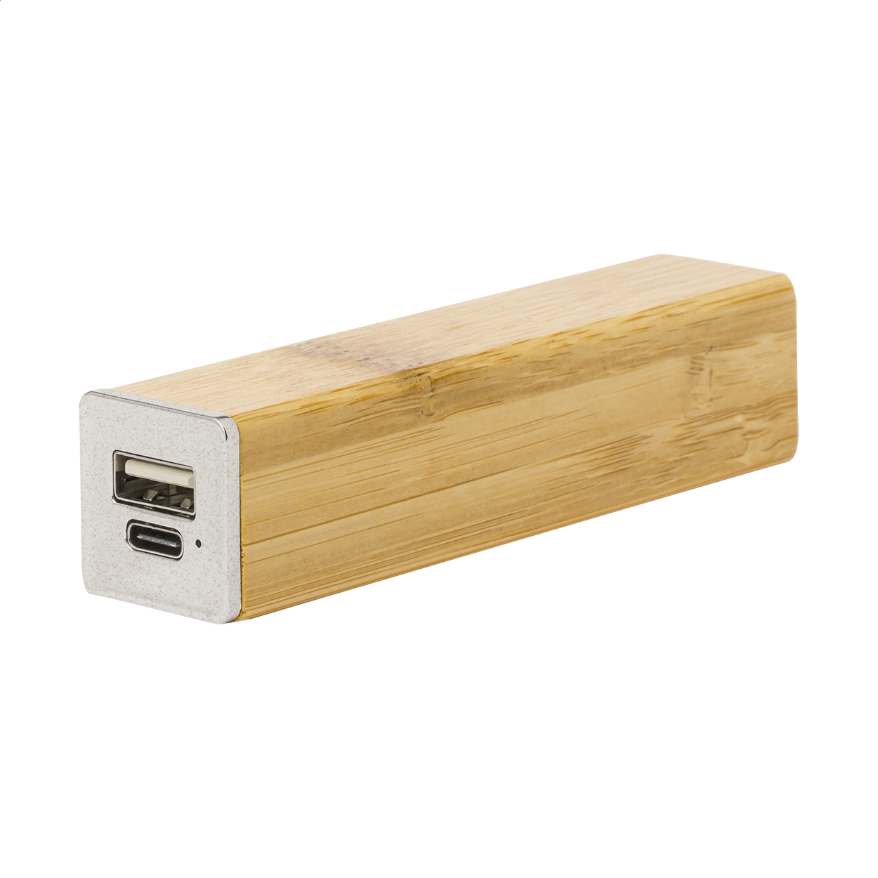 Batterie externe Bamster personnalisée bambou et paille de blé, 2200 mAh