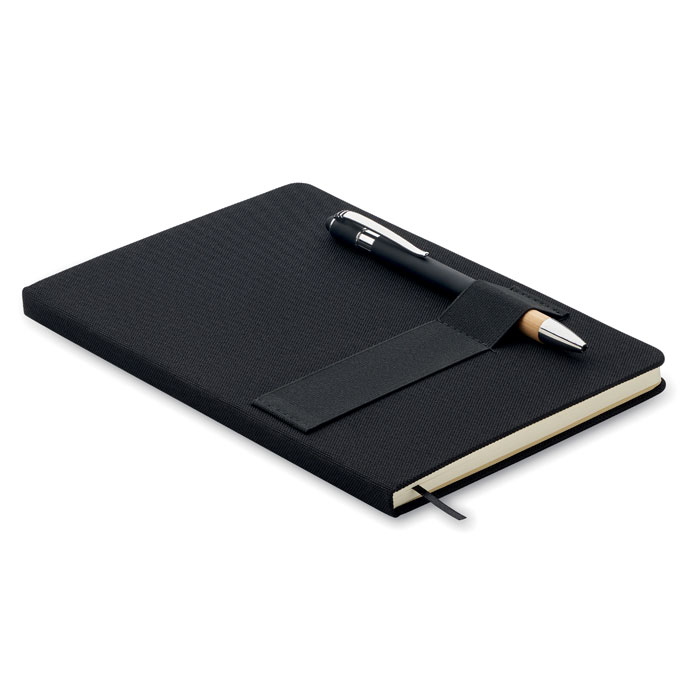 Carnet RPET avec stylo et support téléphone - Sainte-Eulalie