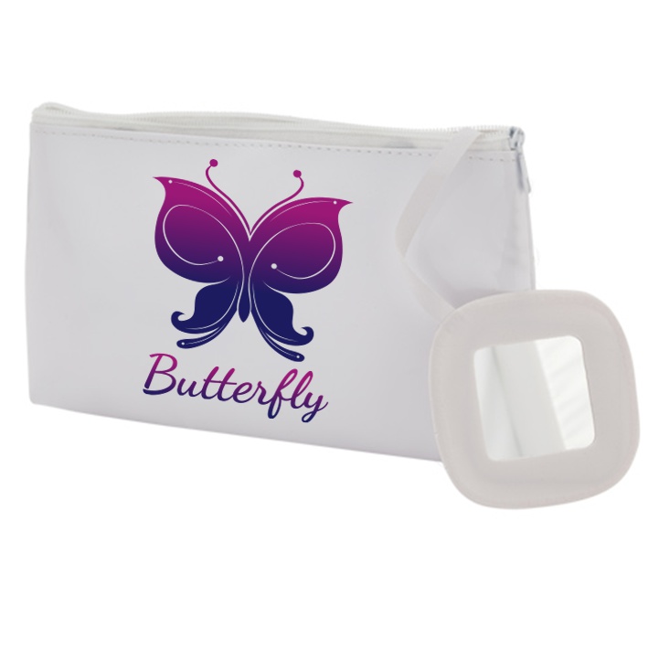 Trousse de maquillage personnalisée avec miroir 18 x 10 x 2,5 cm - Chiara