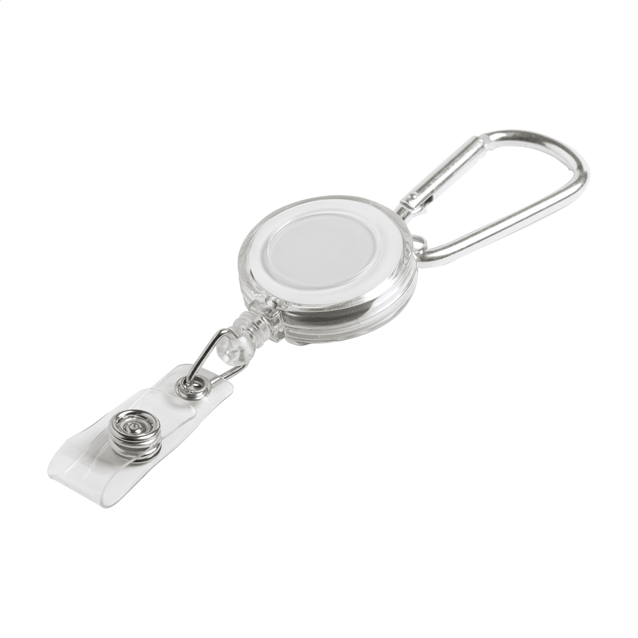 Porte-badge Piste personnalisé avec enrouleur et mousqueton aluminium