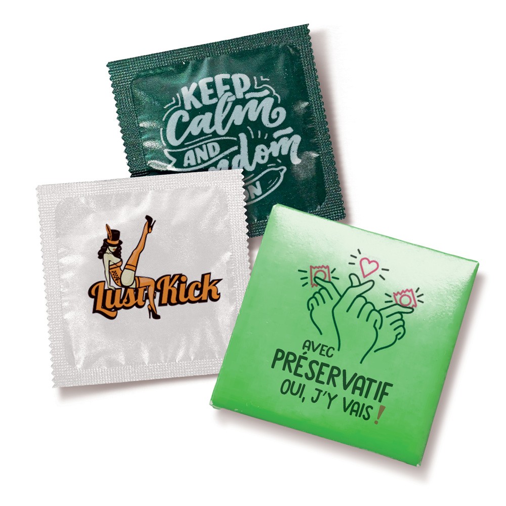 Préservatif personnalisé avec étui et emballage personnalisable - PR05