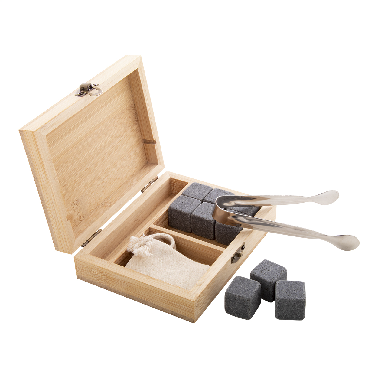 Ensemble de glaçons en pierre réutilisables - Chazeuil imprimé avec logo