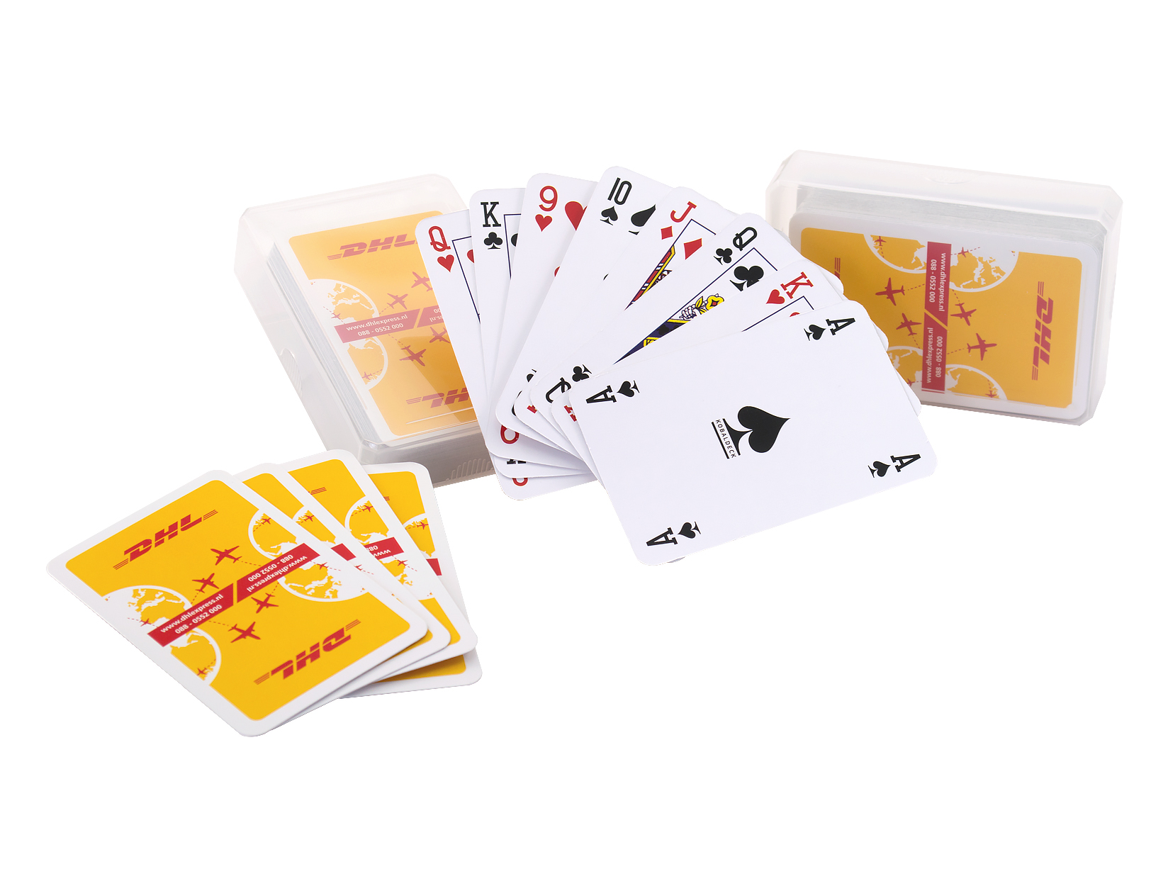 Jeu de cartes personnalisé dans une boîte en plastique - JCA02