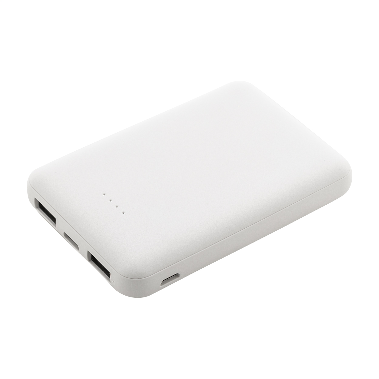 Batterie externe Rabobank Slim personnalisée en ABS recyclé, 5000 mAh