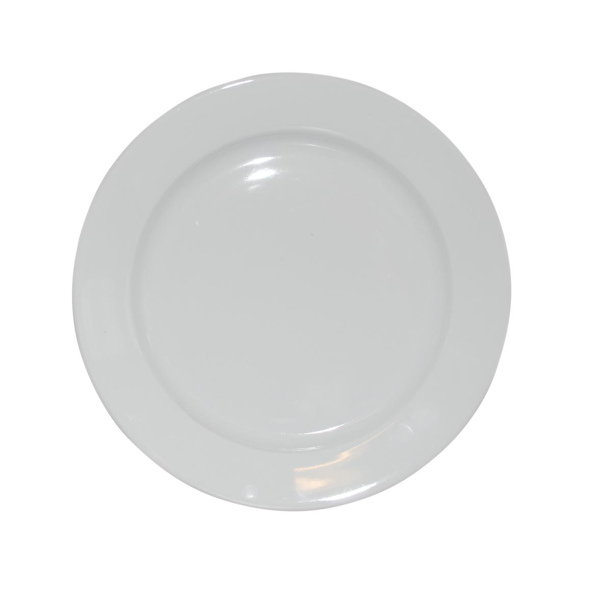 Assiette à bord large blanche 30,5 cm - Leboulin