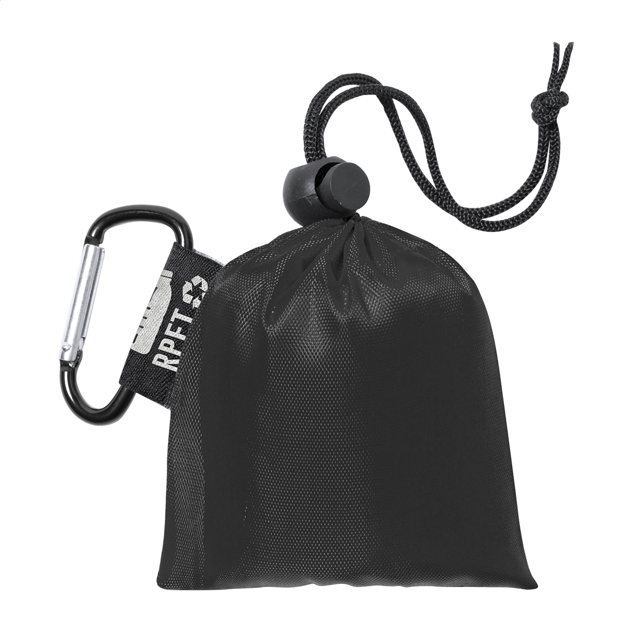 Poncho de pluie Barrio personnalisé, pochette RPET avec mousqueton