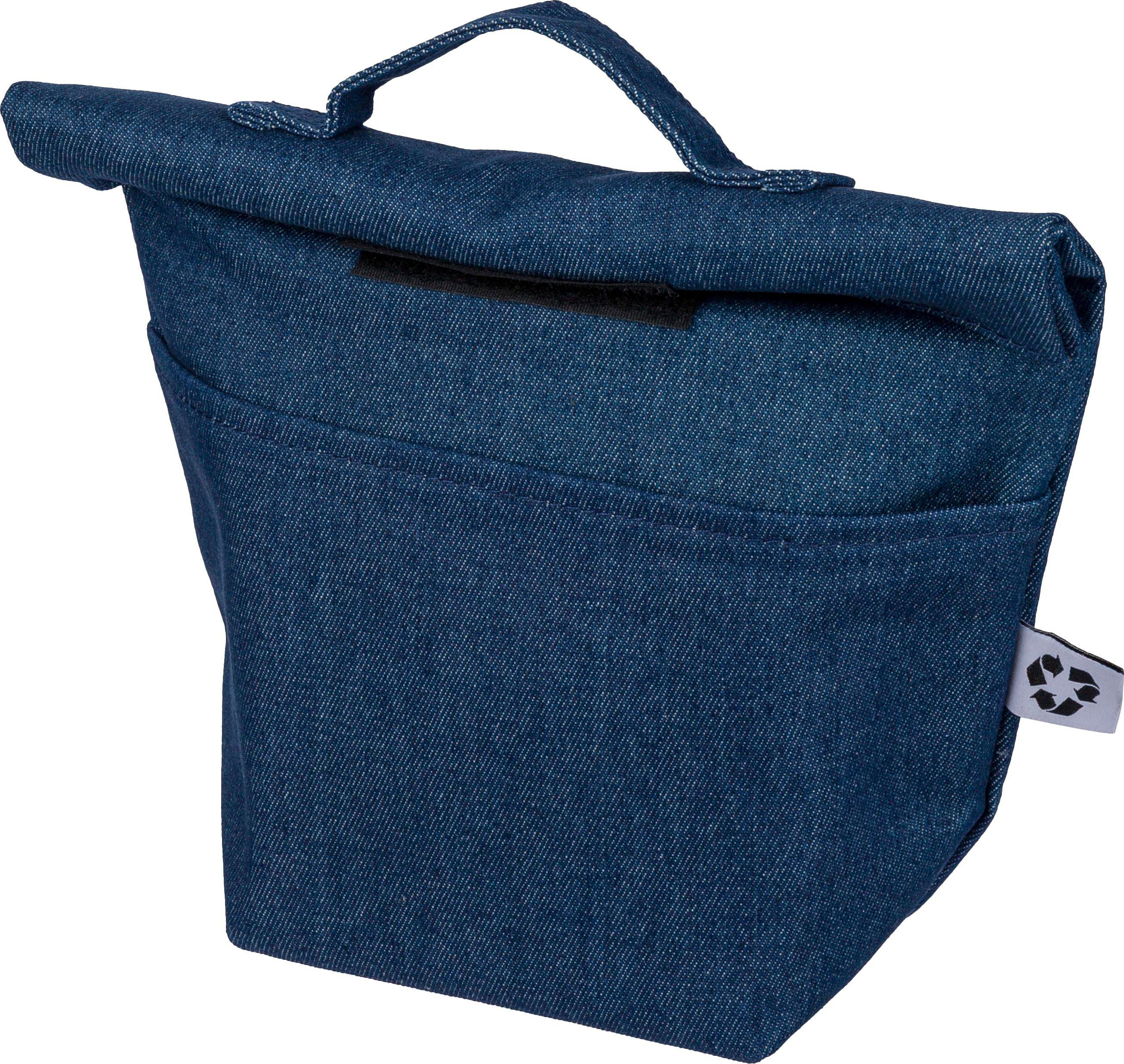 Sac isotherme en denim recyclé Éco-Fraîcheur - Vassonville imprimé avec logo
