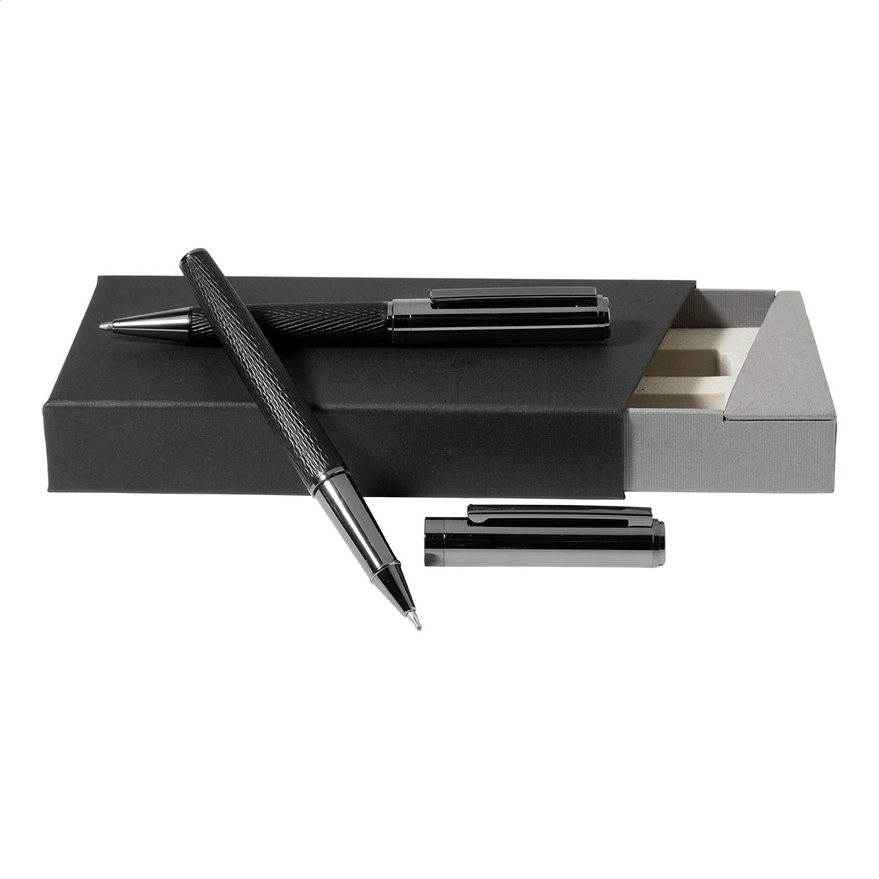 Parure stylo bille et roller Losange André Philippe en métal