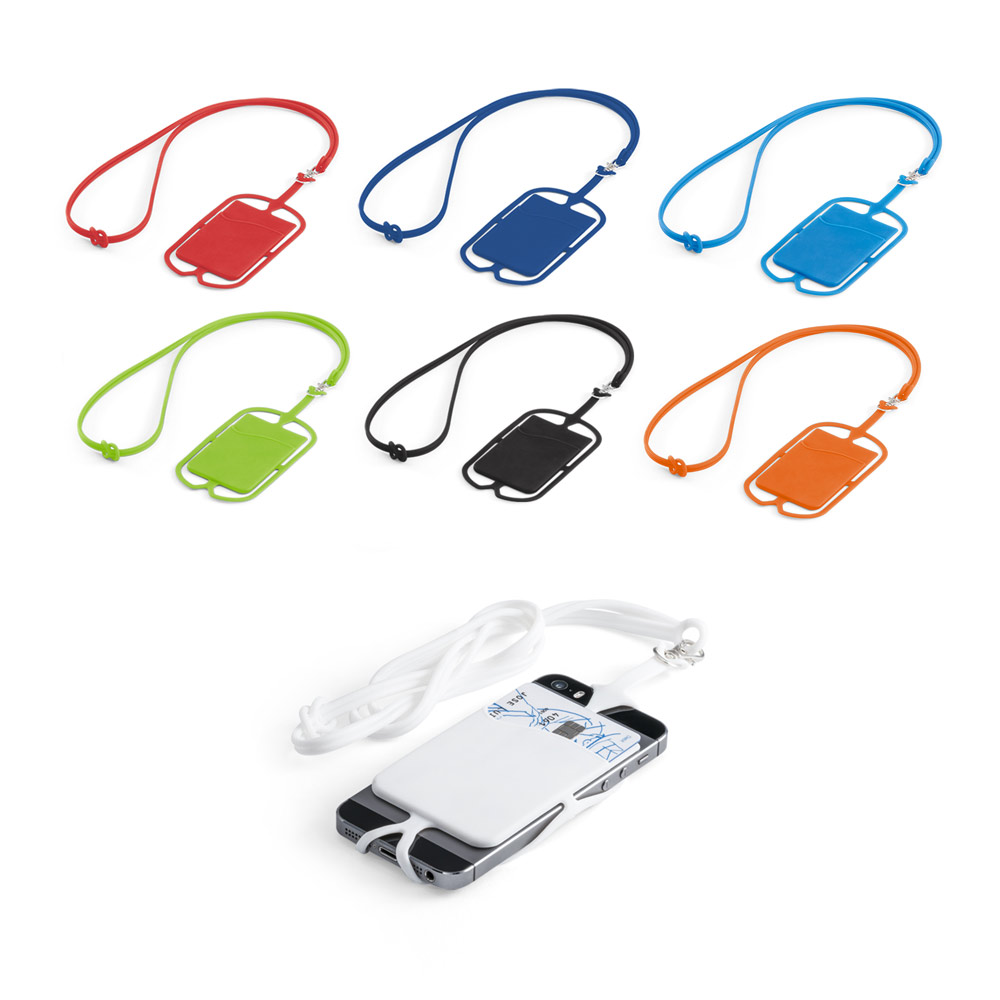 Porte-carte en silicone avec lanière et support pour smartphone - Biot - Zaprinta France