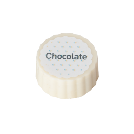 Chocolat Blanc Imprimé avec Praliné de Noisette - Bédouès - Zaprinta France