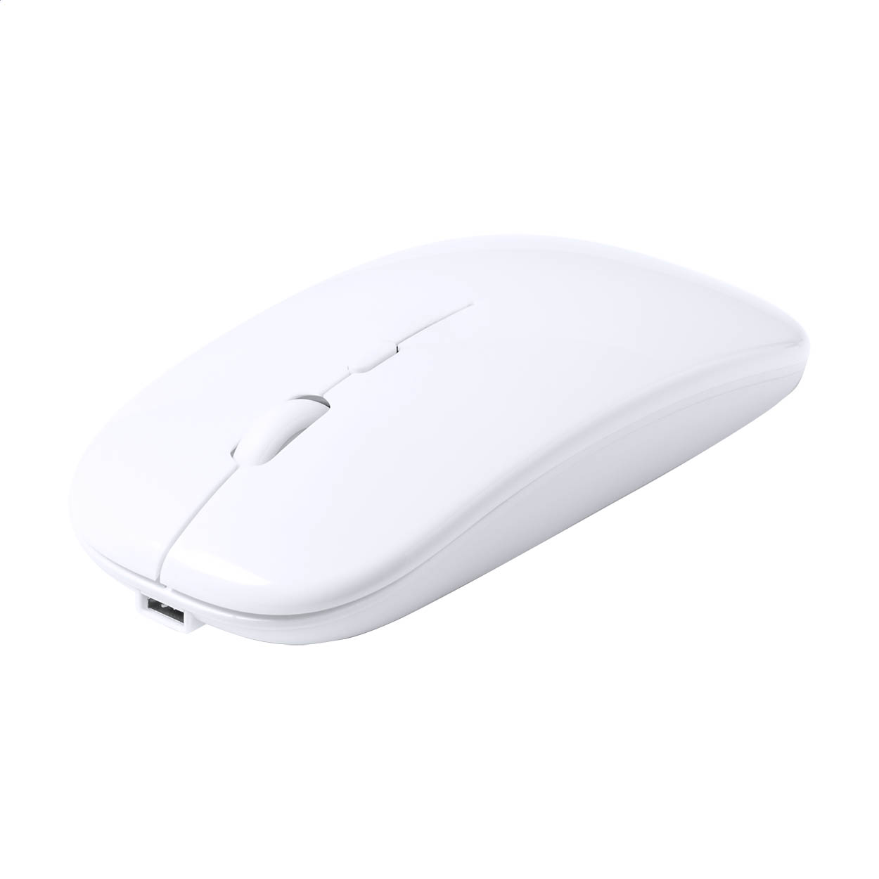 Souris optique sans fil rechargeable Rabick personnalisée en ABS recyclé