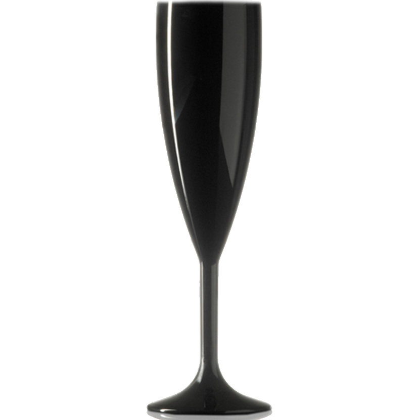 Flûte de champagne noire personnalisée (19 cl) - Sabrina - Zaprinta France