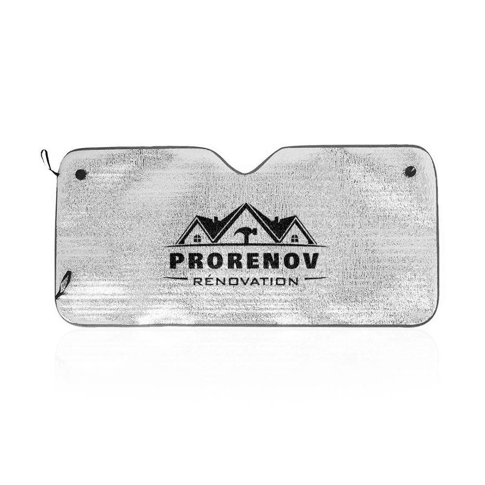 Pare-soleil personnalisé pliable une face coloris argent métallisé – Brice