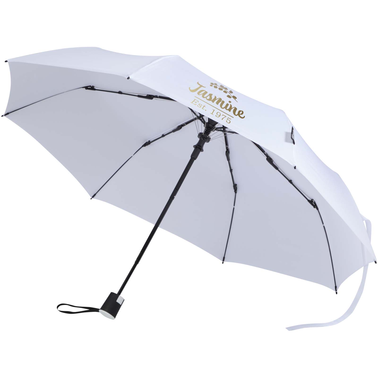Paraplu pliable de 21" Agnes avec ouverture automatique en RPET