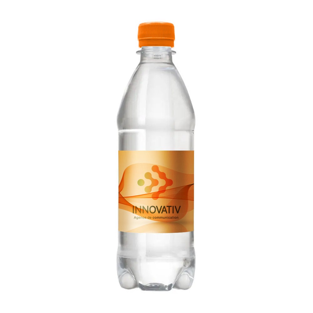 Bouteille d'eau minérale personnalisée 500ml avec bouchon à visser