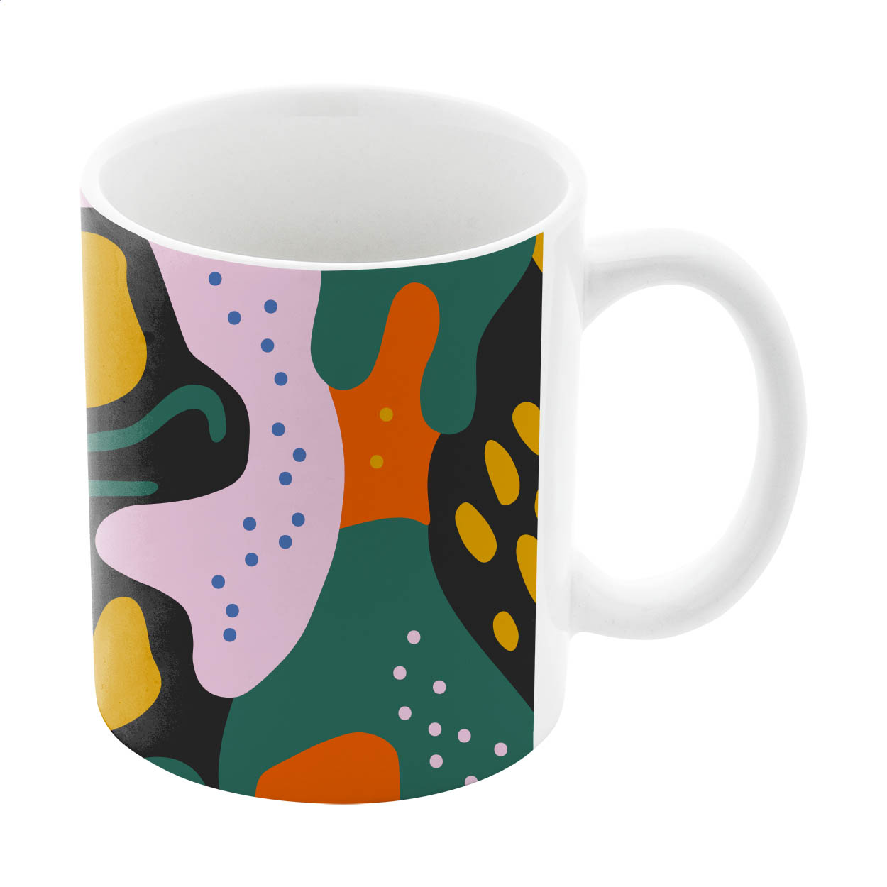 Mug MultiColour personnalisé en céramique blanche 300 ml, sublimation