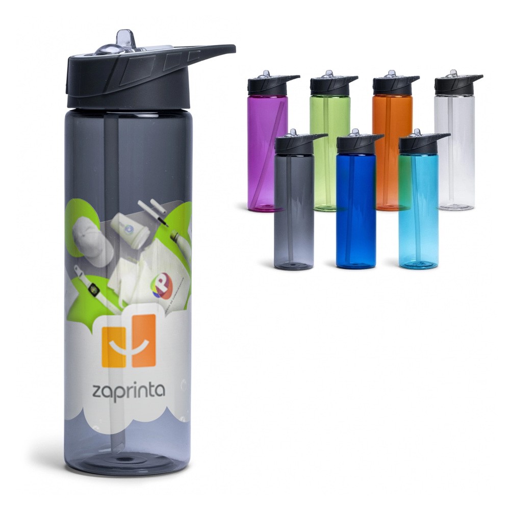 Bouteille d'eau avec paille en Tritan 700ml - Bourdeilles imprimé avec logo