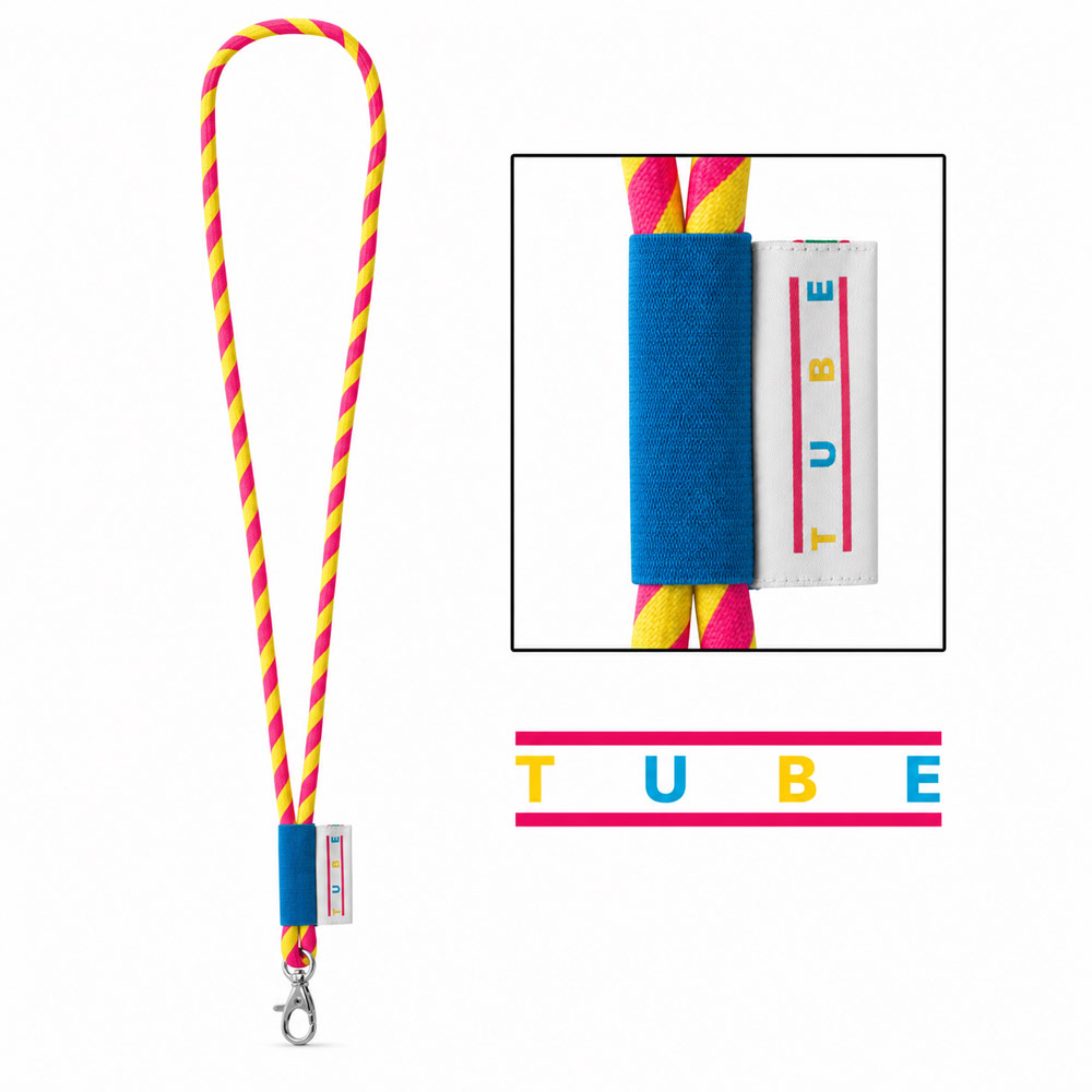 Échantillon de lanière tubulaire personnalisable longue - Simiane-la-Rotonde imprimé avec logo