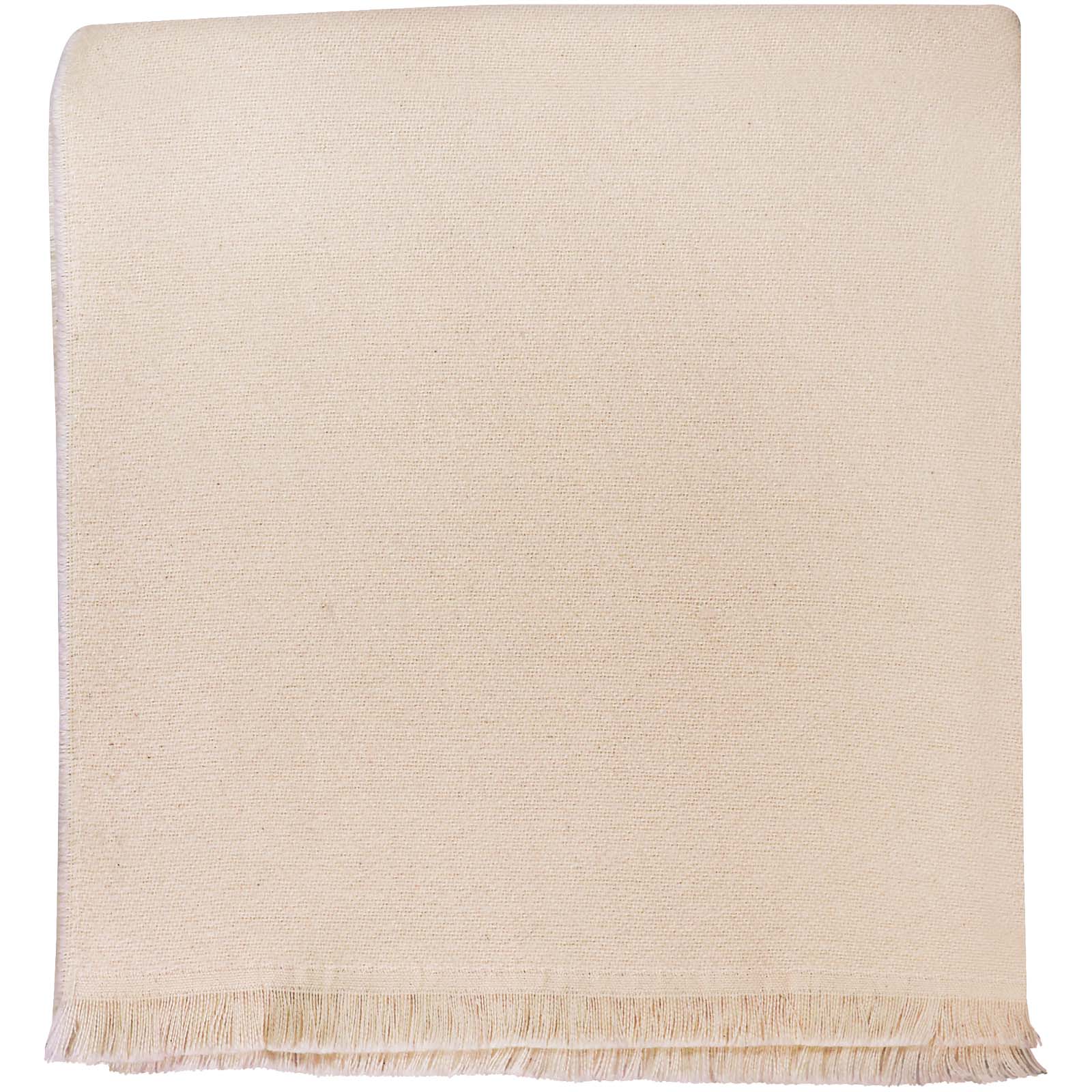 Écharpe Citizen Green Alix personnalisée en coton bio jacquard, franges imprimé avec logo