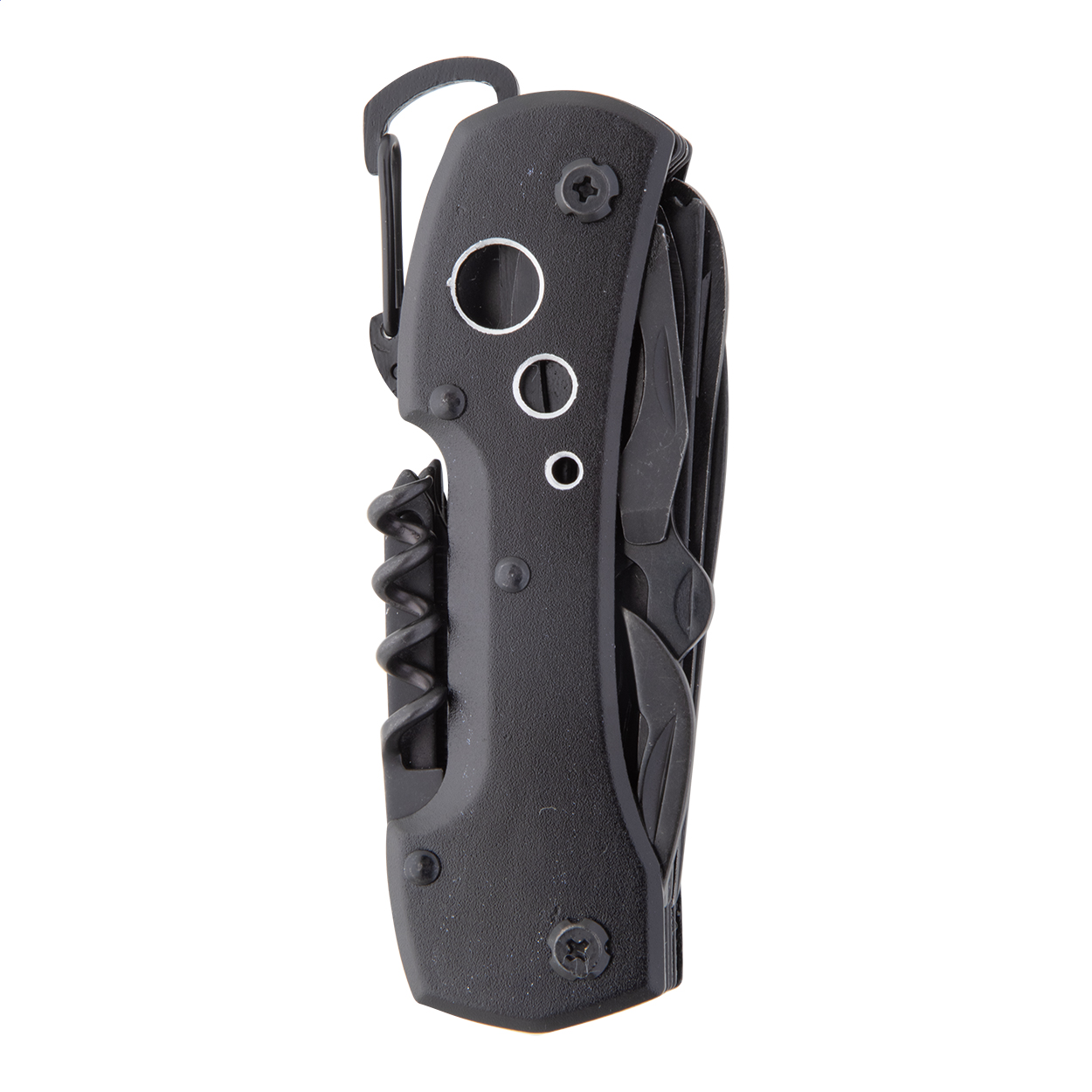 Couteau de poche multifonction Galloway personnalisé tout noir, 13 fonctions