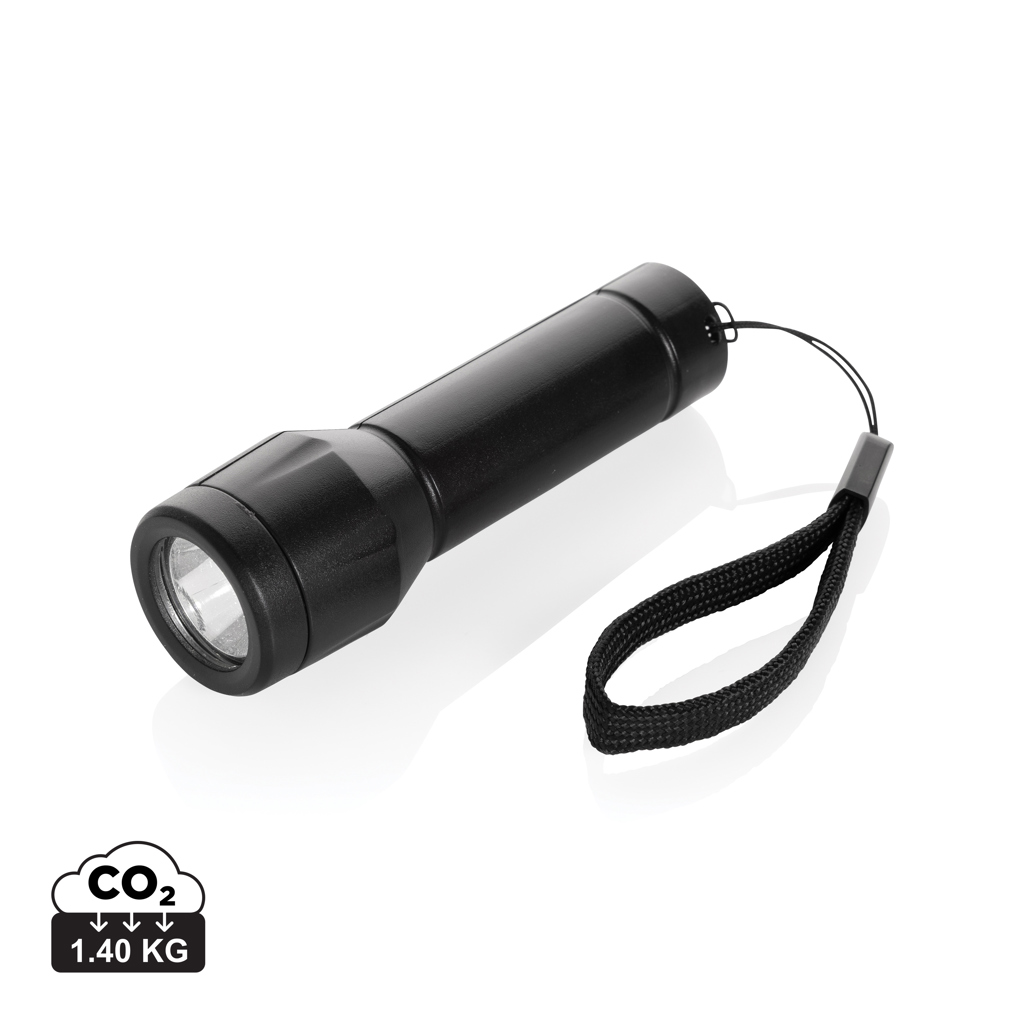 Lampe de poche rechargeable USB Flara RSC en plastique recyclé