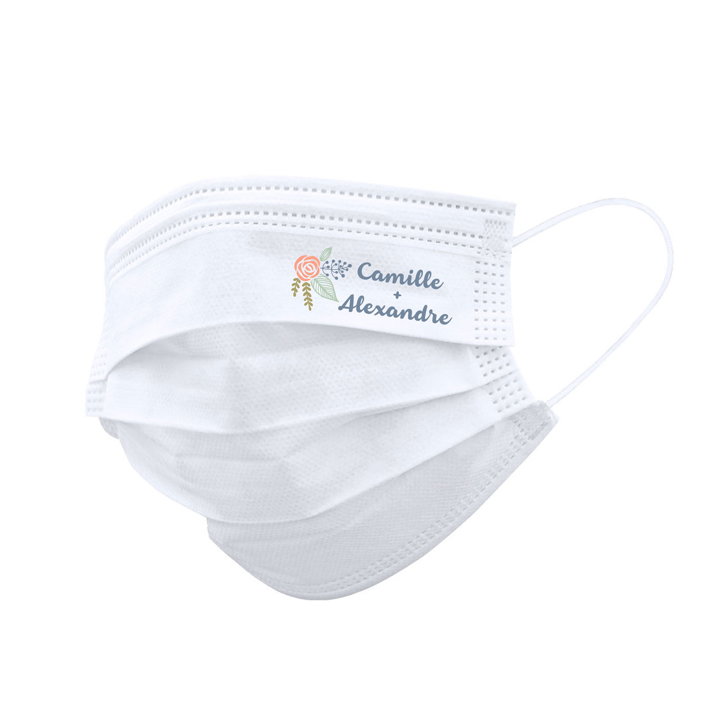 Masque jetable de mariage personnalisé triple couche - Natadola