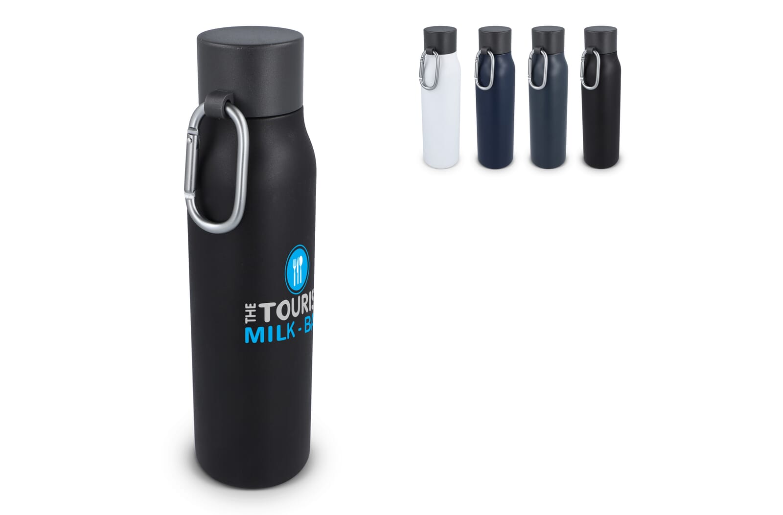Thermos finition mate avec mousqueton 600ml